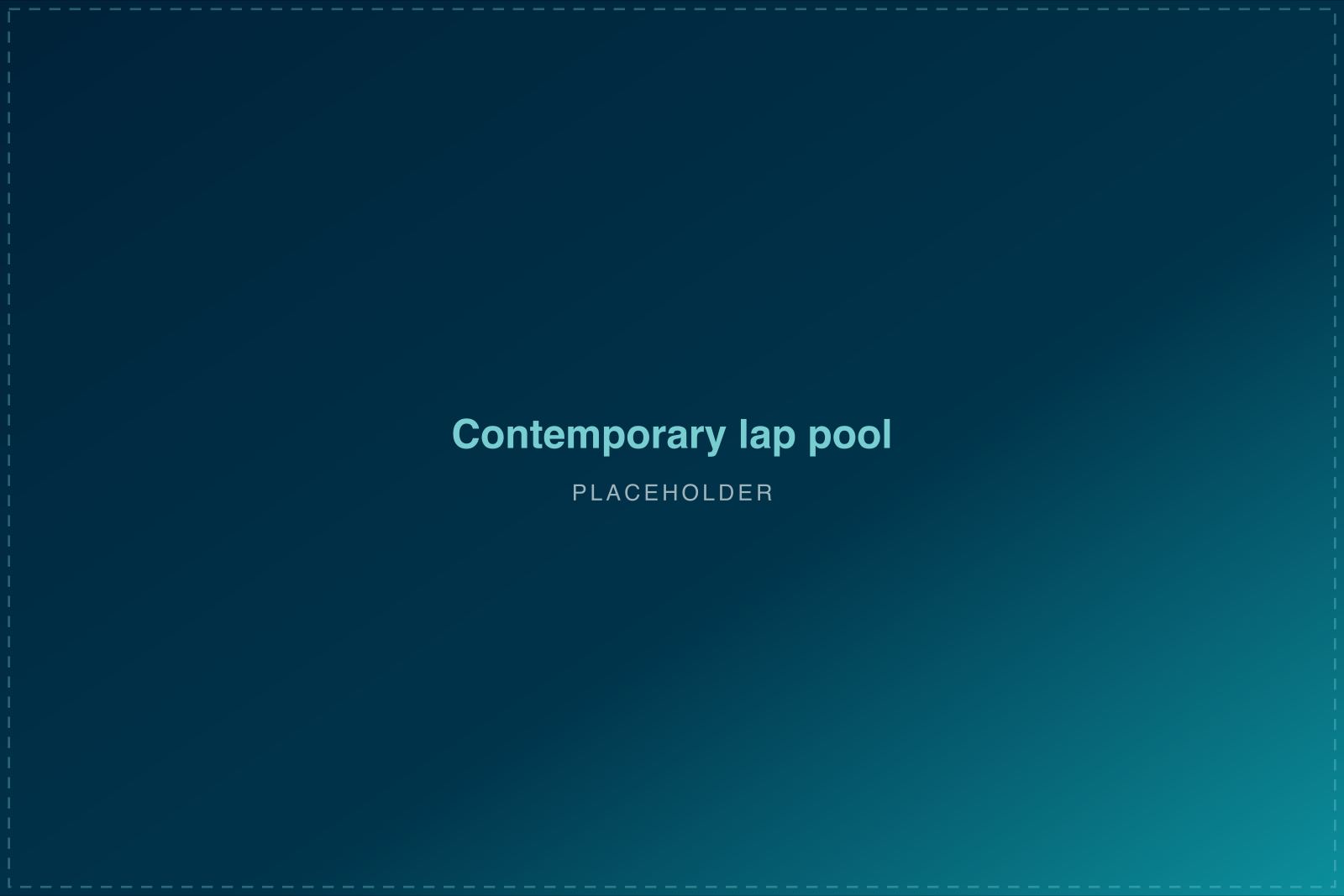 Contemporary lap pool with limestone privacy wall